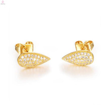 Women Crystal 18K Gold Plating Copper Drop Earrings
